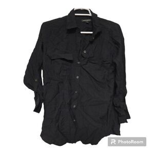 Banana Republic Factory Black Utility Shirt Women’s XS Long Sleeve